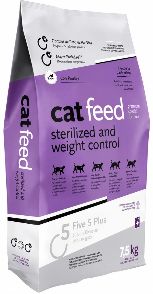 CATFEED Gato Esterilizado + Control Peso x 7,5 kg
