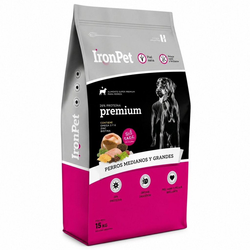 IRON Premium Adulto M-L x 15 kg