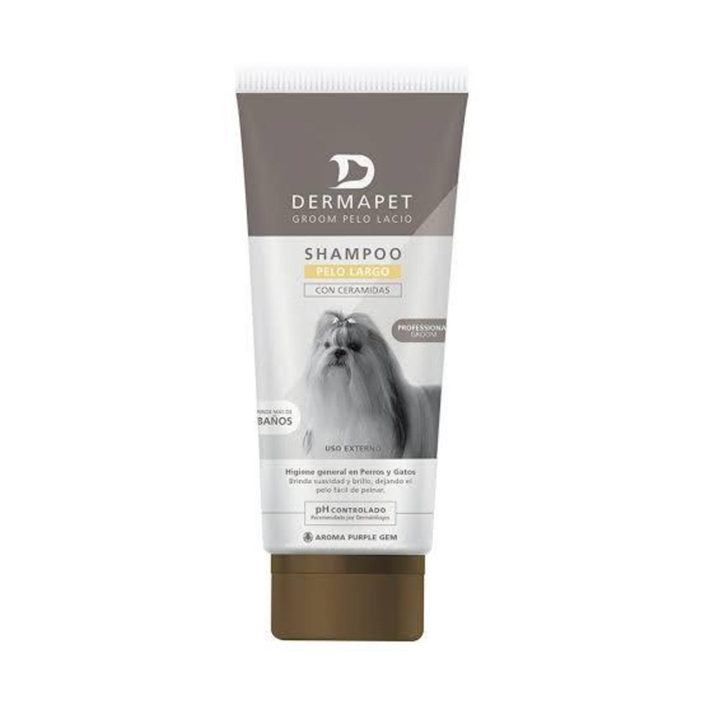 DERMAPET Pelo Largo Pomo x 250 ml Shampoo Groom