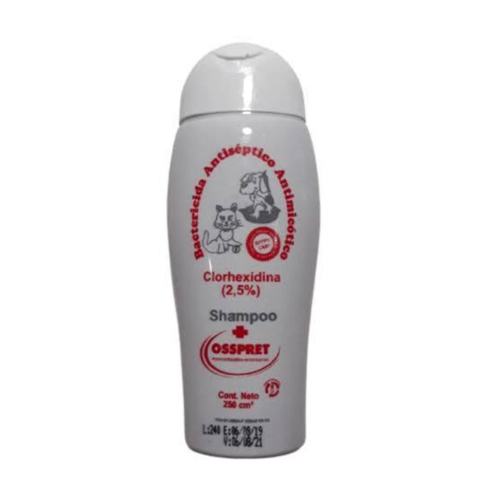 OSSPRET Shampoo Clorhexidina 2.5% x 250 ml
