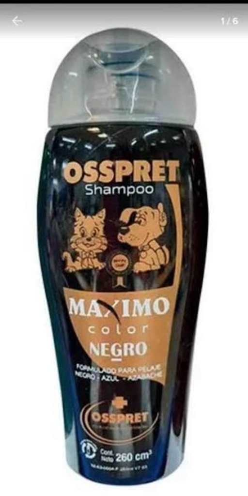 OSSPRET Shampoo Maximo Negro x 260 ml