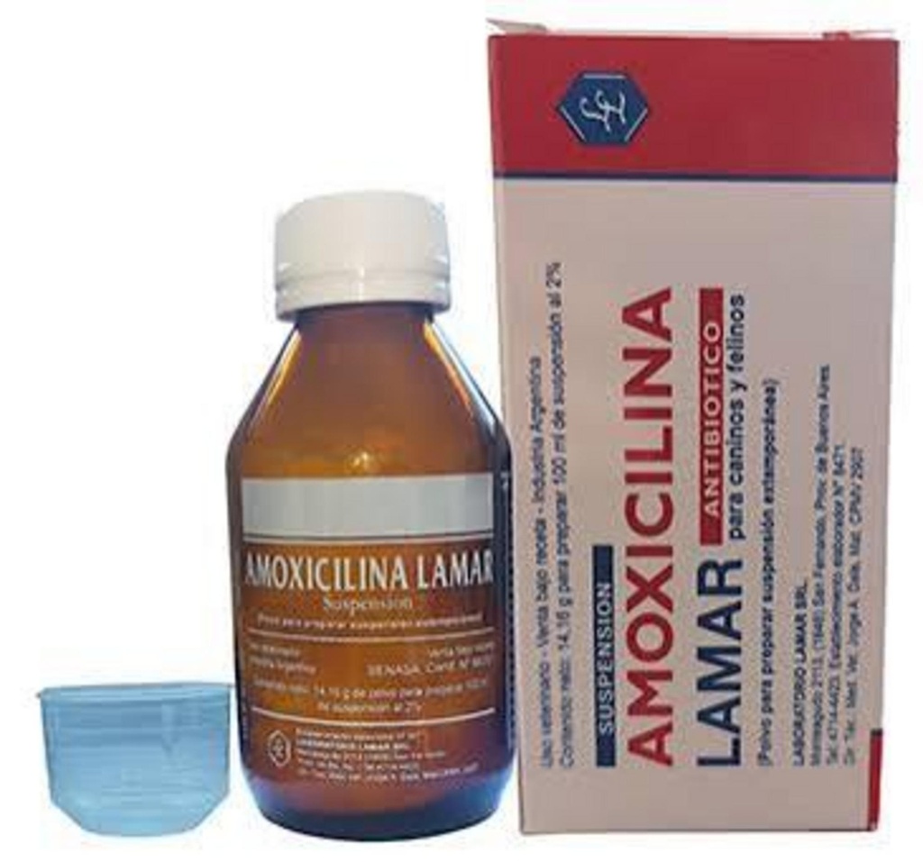[638] AMOXICILINA Lamar Polvo/Suspención 2% x 14 gr/100 ml