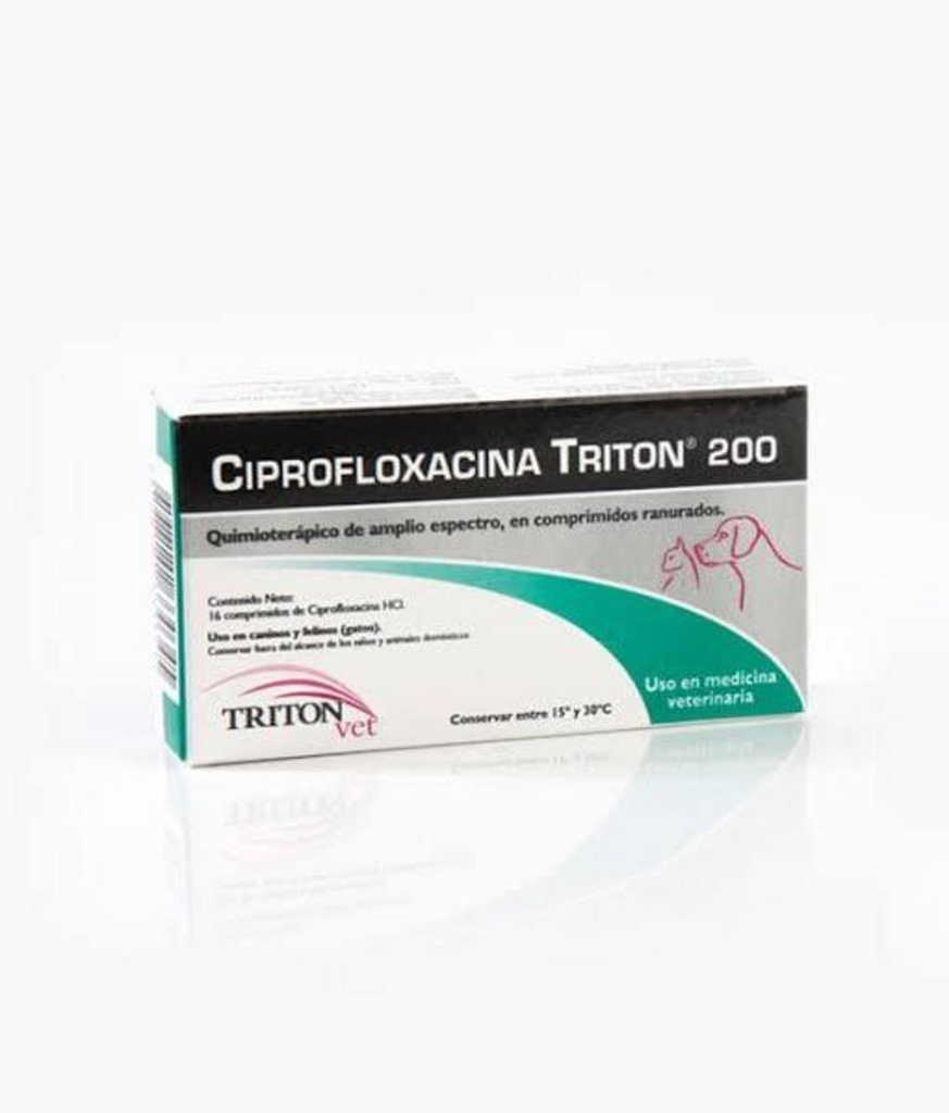 CIPROFLOXACINA 200 mg Triton x 16 comprimidos