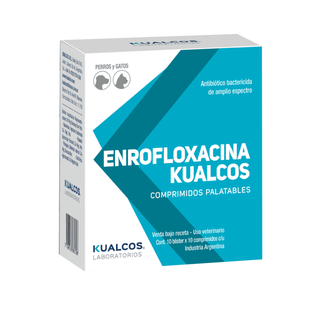 ENROFLOXACINA Kualcos 200 mg x 100 comprimidos