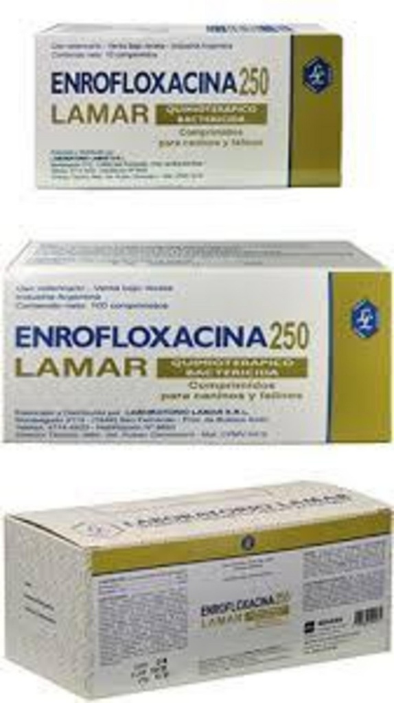 ENROFLOXACINA Lamar 250 mg x 100 comprimidos
