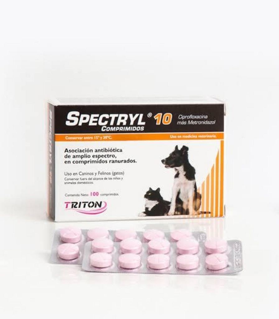 SPECTRYL 10 (Cipro+Metro) x 100 comprimidos