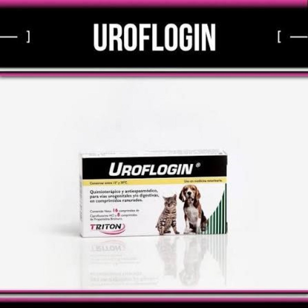 [741] UROFLOGIN (Cipro+Bromuro Propantelina) x 16 comprimidos