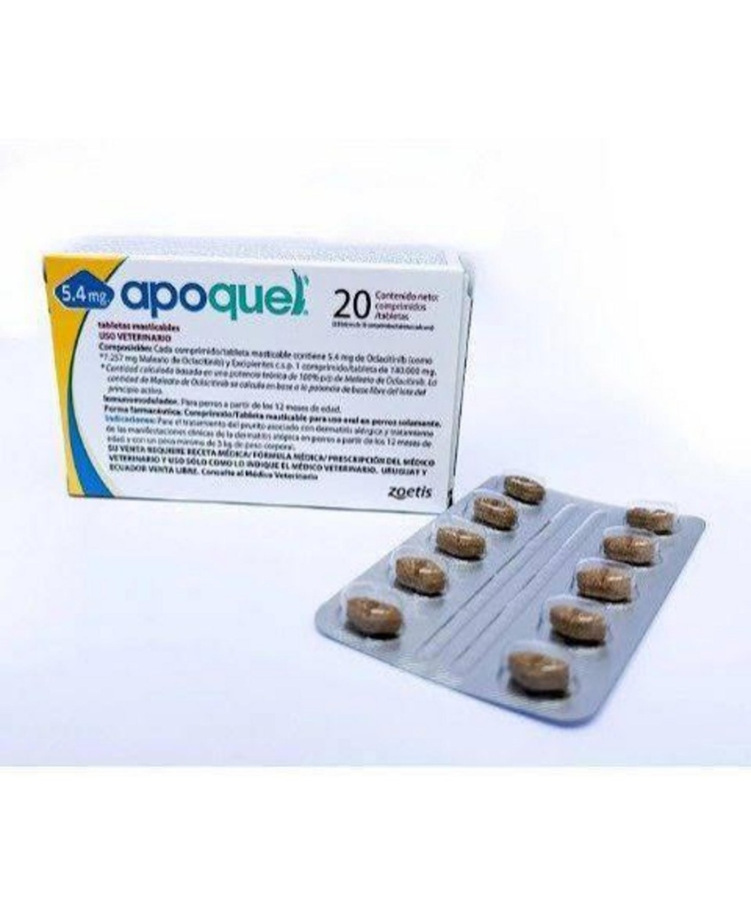 [2548] APOQUEL Masticable CHW 5,4 mg (9-13kg) x 20 comprimidos