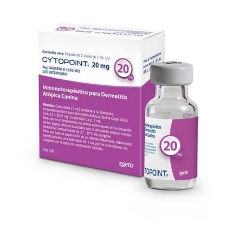 [535] CYTOPOINT 20 mg Caja 2 fcos x 1 ml c/u