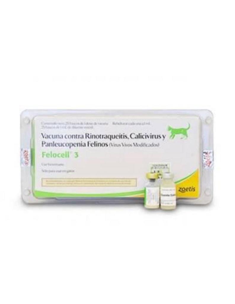 FELOCELL 3 CVR(Rinotra-Calicivirus-Panleucopenia) x 1 ds