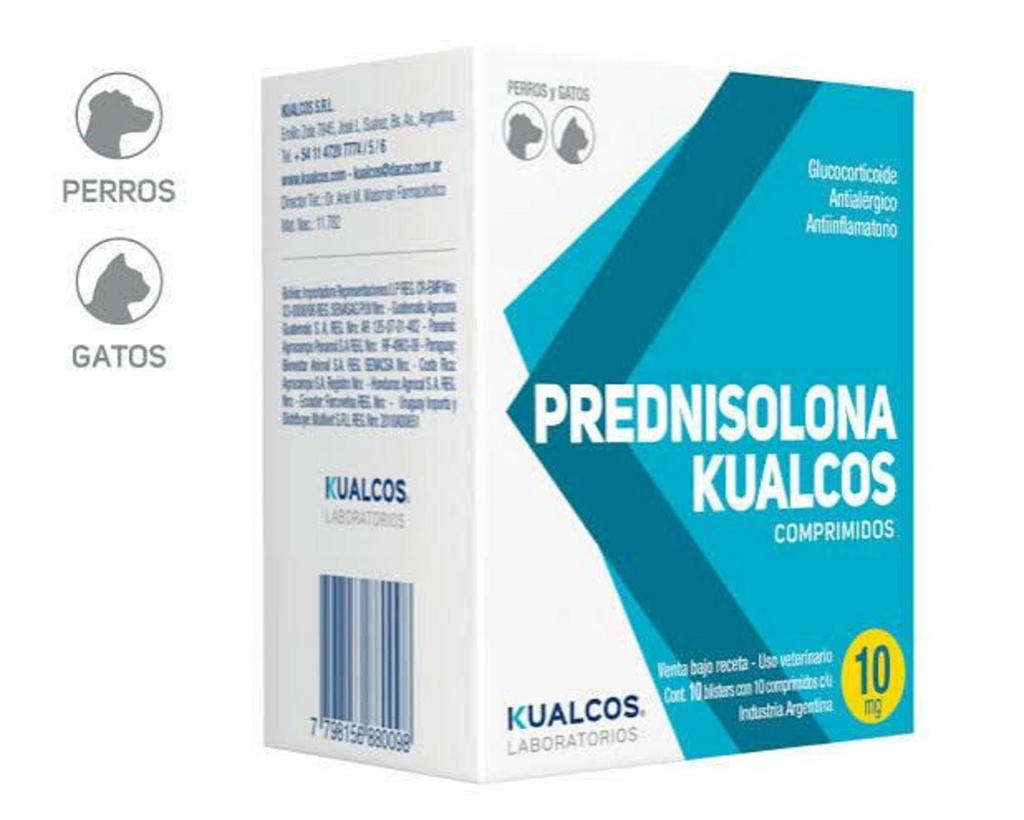 PREDNISOLONA Kualcos 10 mg x 100 Comprimidos