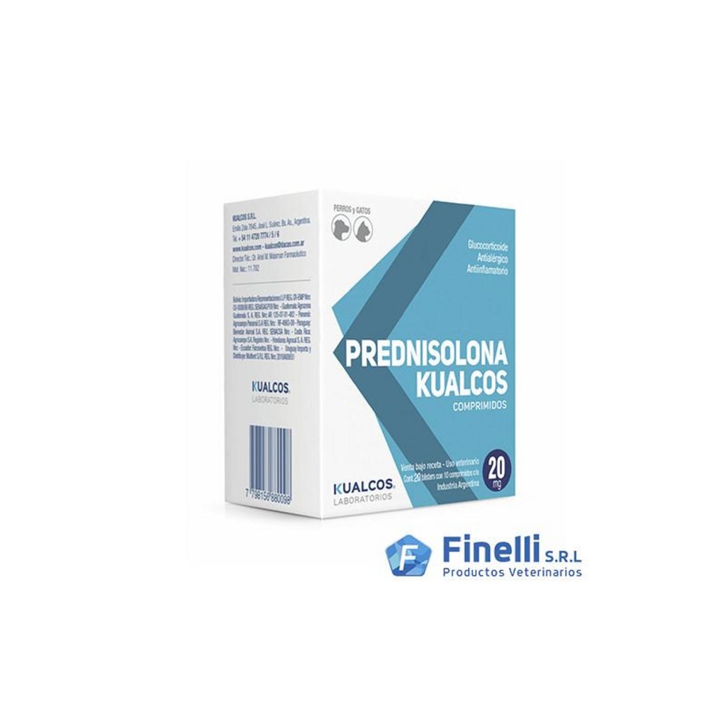PREDNISOLONA Kualcos 20 mg x 200 comprimidos