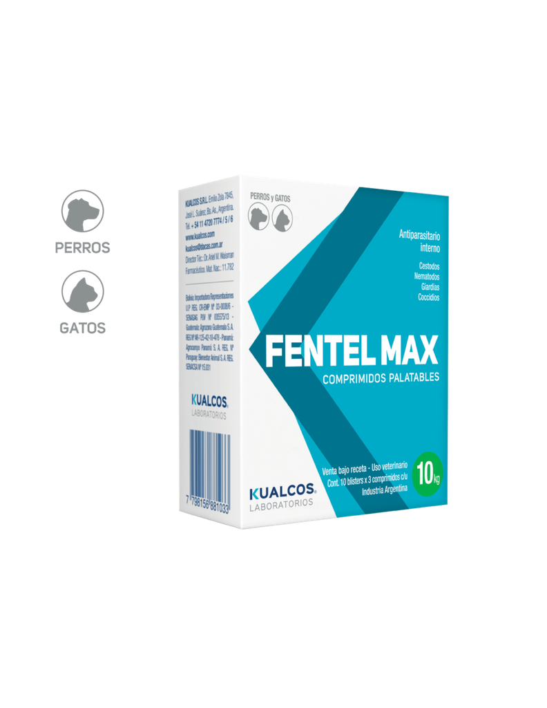FENTEL Max 10 Kg x 30 comprimidos