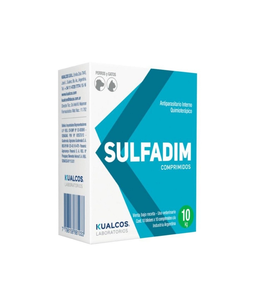 [938] SULFADIM 10 kg x 100 comprimidos