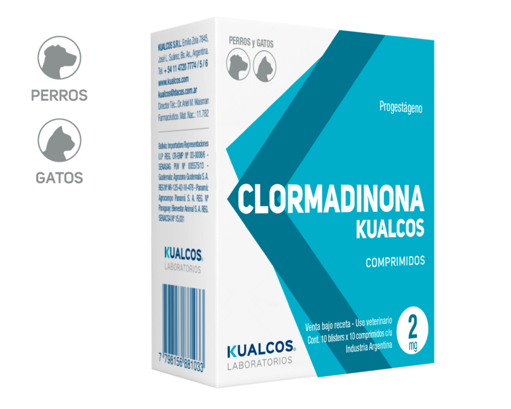 CLORMADINONA Kualcos 2 mg x 100 comprimidos