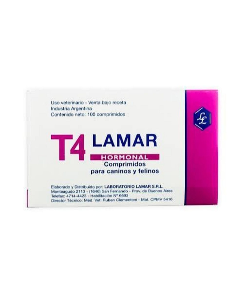 [1855] T4 F Lamar 0,9 mg x 100 comprimidos