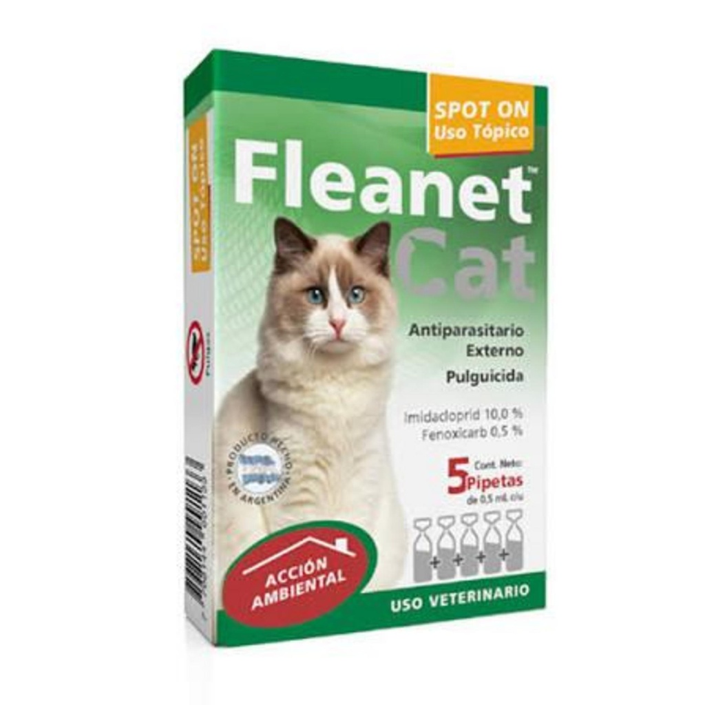 FLEANET Cat Pipetas - 5 x 0,50 ml