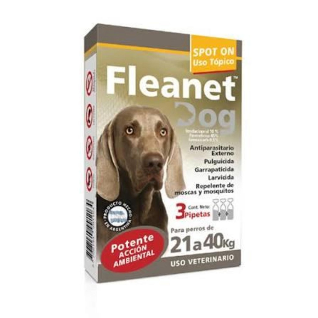 FLEANET Dog Pipeta 21-40 kg - 3 x 4 ml