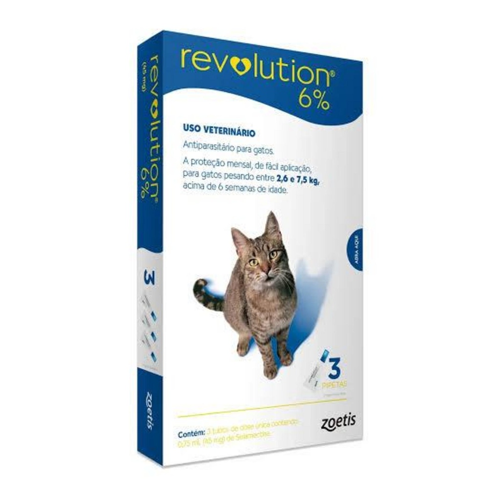 REVOLUTION 6% Gato (2,6-7,5 kg) x 0,75 ml