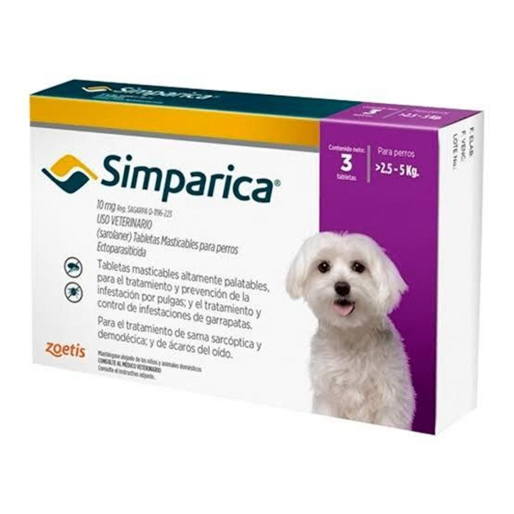 [553] SIMPARICA 10 mg (2,5-5 kg)