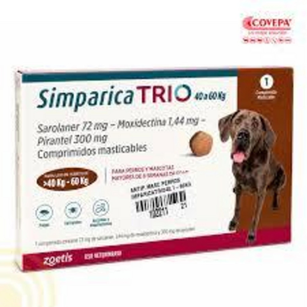 SIMPARICA Trio 40-60 kg x 1 comprimido (Brown)