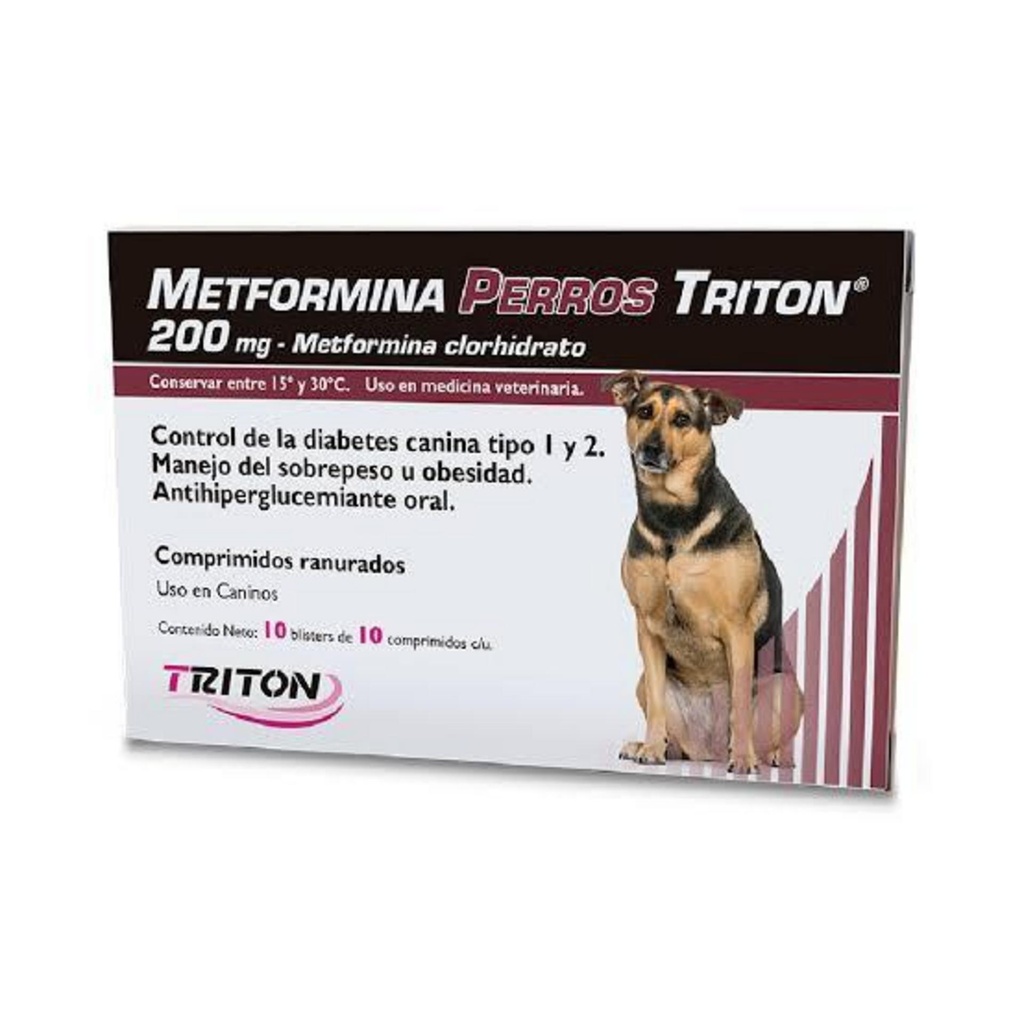 METFORMINA Perros 200 mg x 100 comprimidos