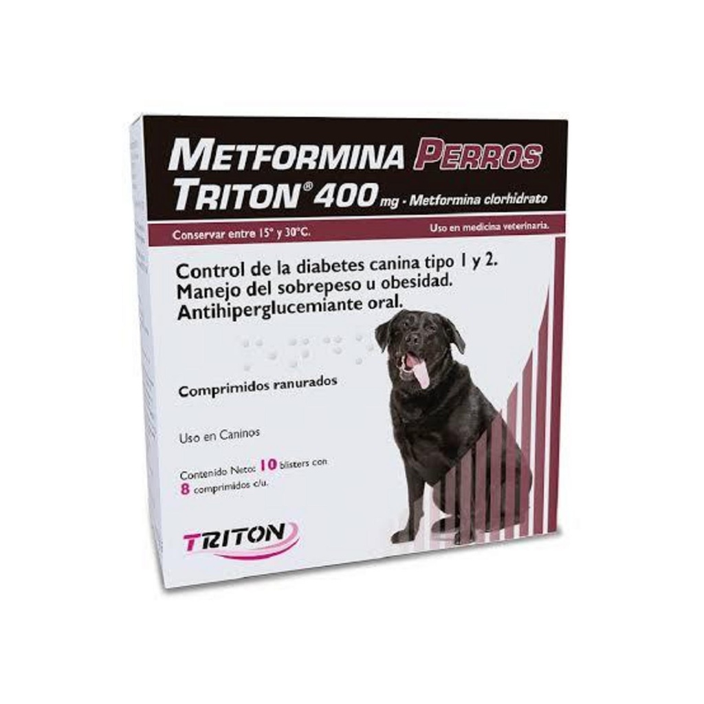 METFORMINA Perros 400 mg x 80 comprimidos
