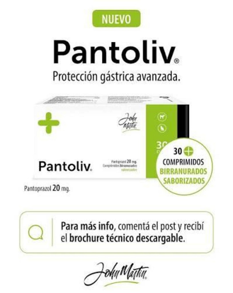 PANTOLIV Pantoprazol 20 mg x 30 comprimidos