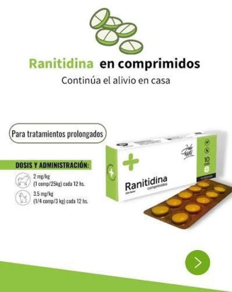 [2197] RANITIDINA JM x 10 comprimidos